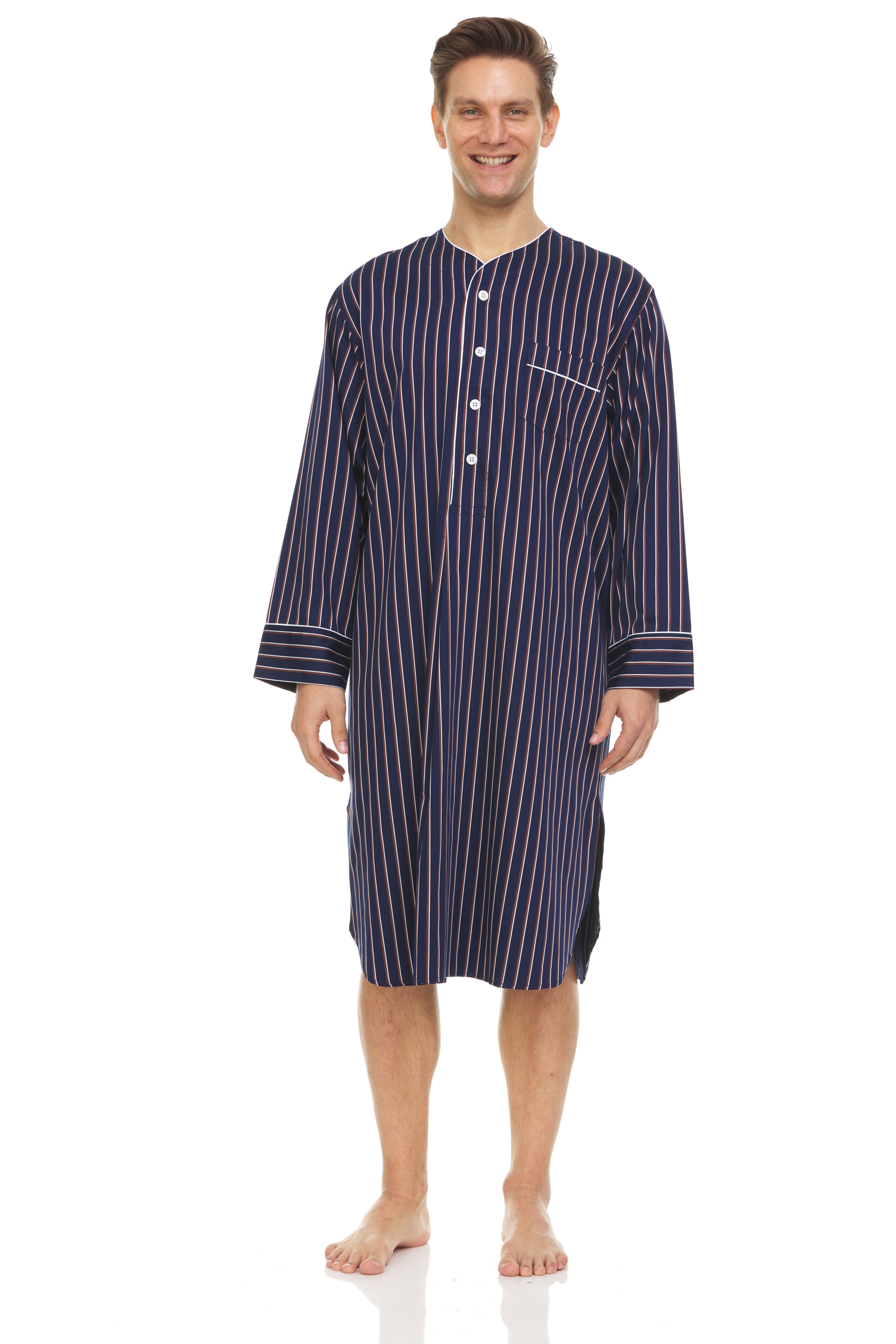 Men s Redwood Super Soft Tencel Nightshirt Symmar