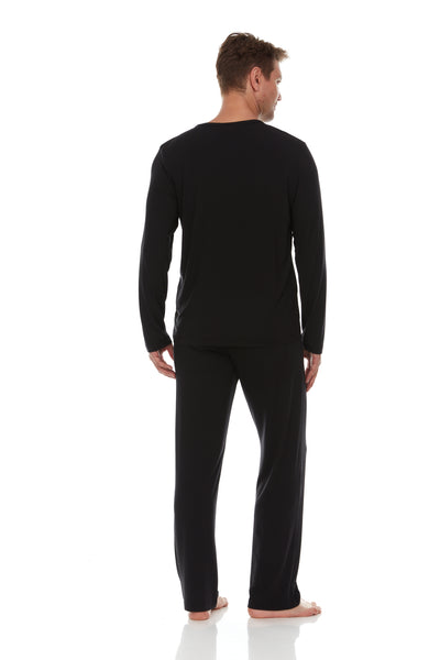 Men’s Dream Micro Modal Black V-Neck Pajamas