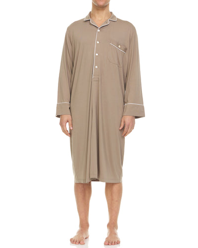 Men’s Dream Micro Modal Taupe Nightshirt