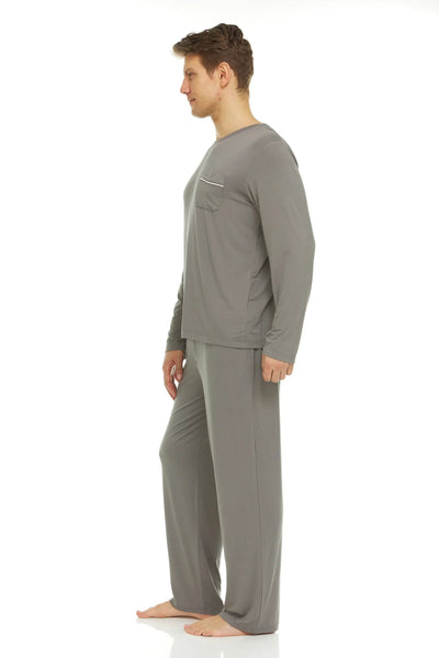 Men’s Dream Micro Modal Grey V-Neck Pajamas