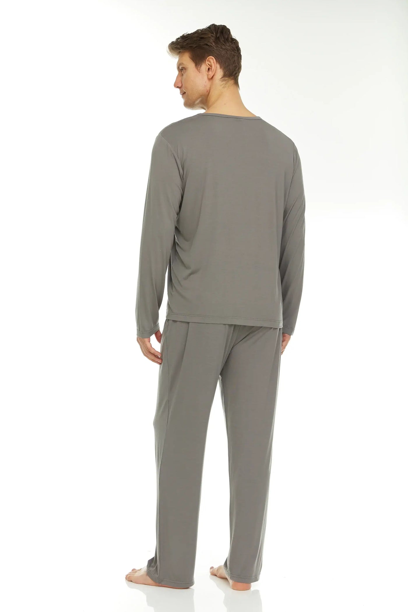 Men’s Dream Micro Modal Grey V-Neck Pajamas