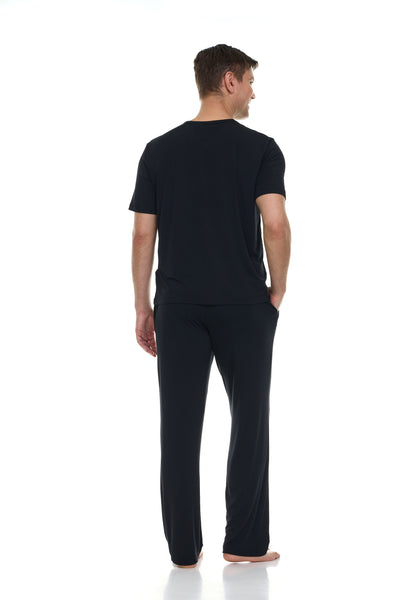 Men's Dream Micro Modal Short Sleeve Pajamas - Black