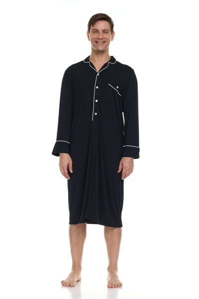 Men’s Dream Micro Modal Black Nightshirt