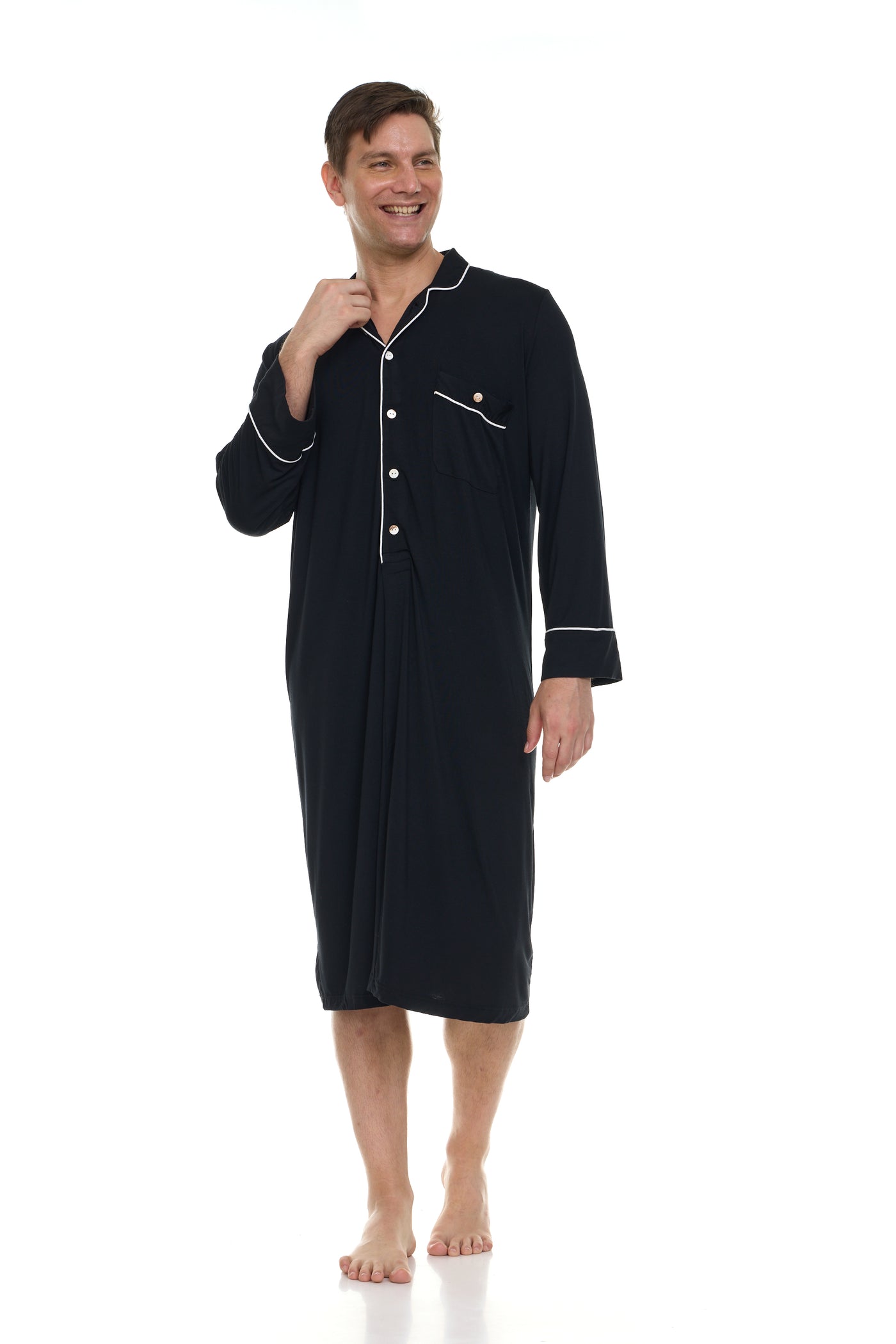 Men’s Dream Micro Modal Black Nightshirt