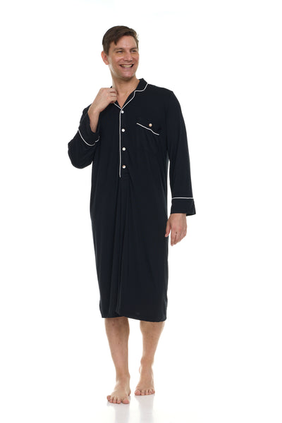 Men’s Dream Micro Modal Black Nightshirt