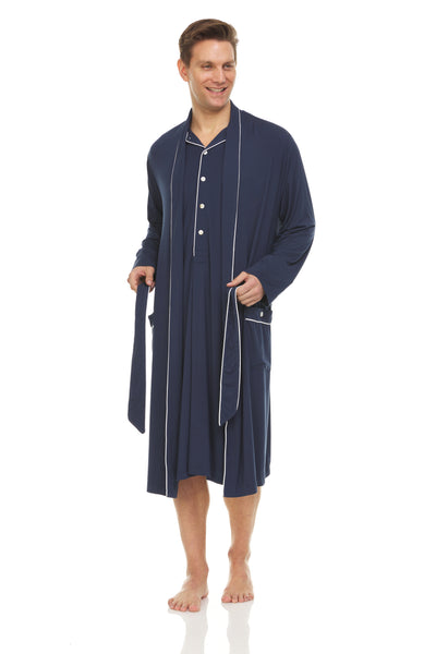 Men’s Dream Micro Modal Navy Robe