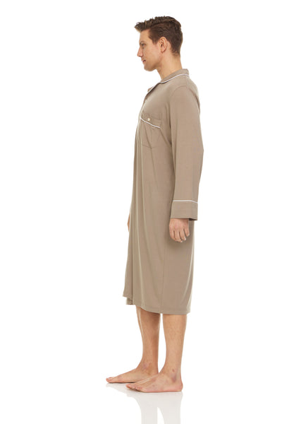 Men’s Dream Micro Modal Taupe Nightshirt