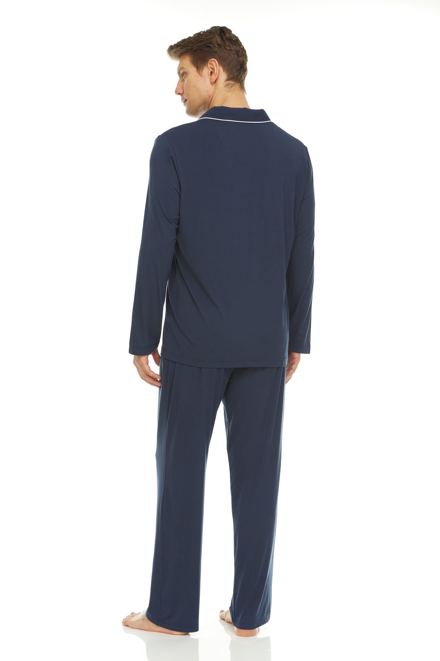 Men’s Dream Micro Modal Navy Button-Front Pajamas