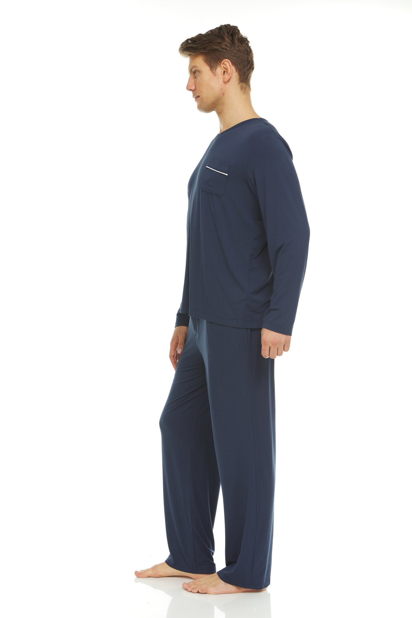 Men’s Dream Micro Modal Navy V-Neck Pajamas