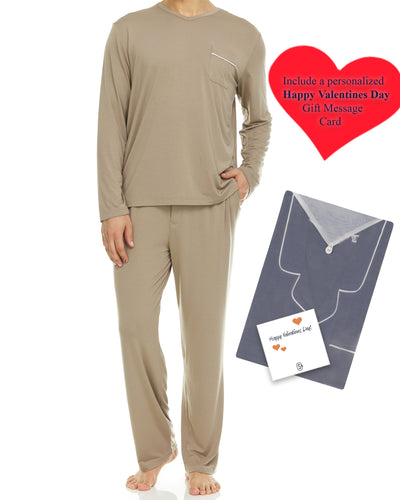 Men’s Dream Micro Modal Black V-Neck Pajamas