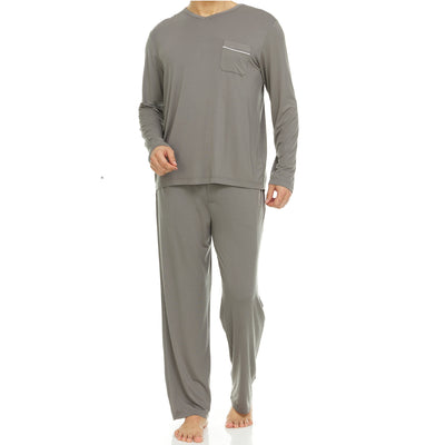 Men’s Dream Micro Modal Grey V-Neck Pajamas