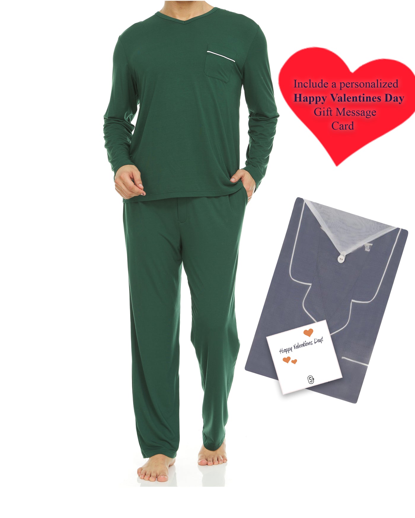 Men’s Dream Micro Modal Black V-Neck Pajamas