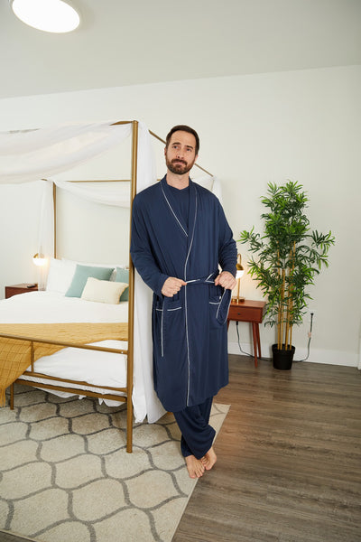 Men’s Dream Micro Modal Navy Robe