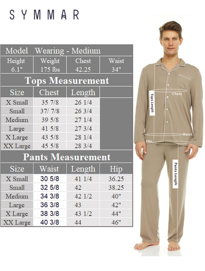 Men’s Dream Micro Modal Black Button-Front Pajamas